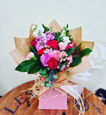 Pink Perfection Bouquet. This cheerful floral design is the perfect luxury gift. Free local delivery. Flower Boutique Wickford, Essex.