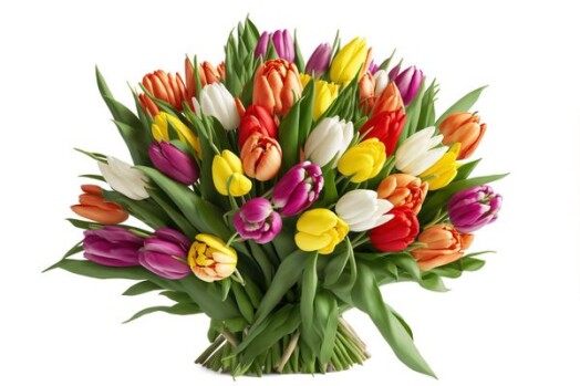 Tulip Bouquet. Treat the one you loved to one of these beautifully presented flowers. Free local delivery. Essex & Hertfordshire